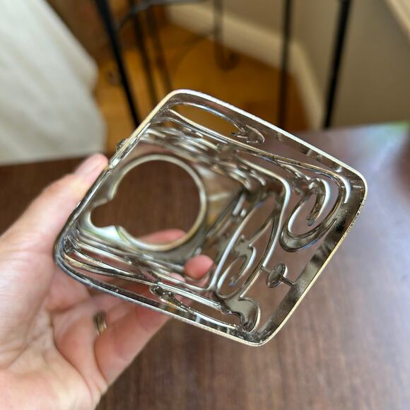 Bath & Body Works Metal Foam Hand Soap Lotion Cover silver rhinestone - Picture 3 of 7